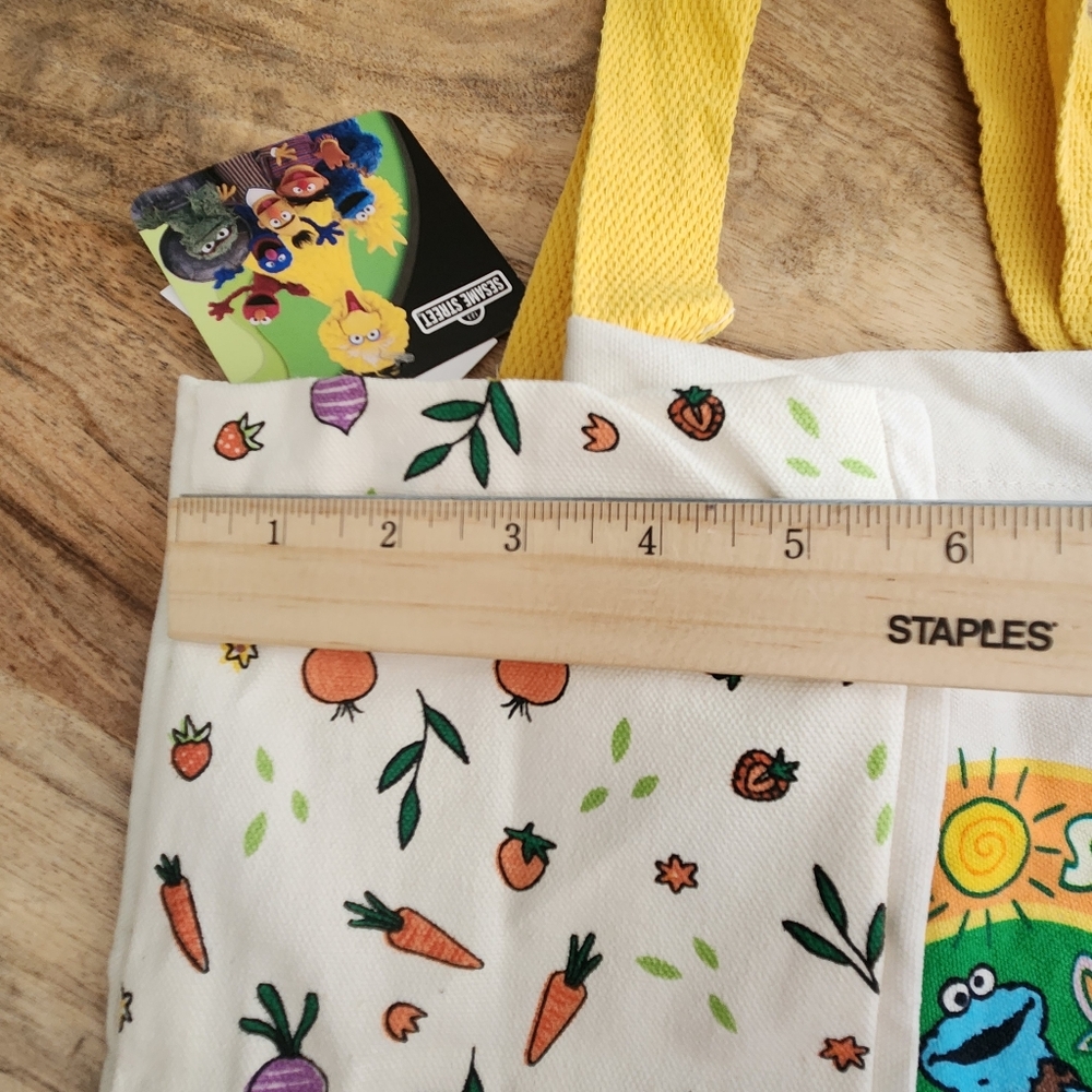 Sesame Street Cookie Monster Community Garden Canvas Farmer's Marker Tote Bag - Picture 9 of 10
